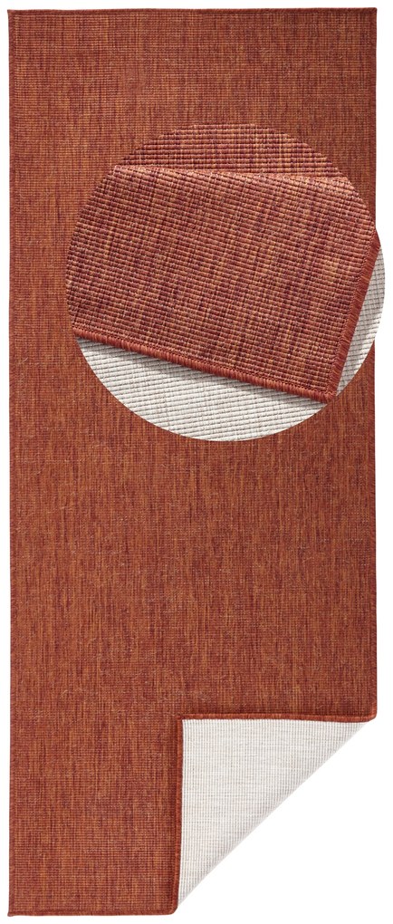 NORTHRUGS - Hanse Home koberce Behúň Twin-Wendeteppiche 103098 terra cream – na von aj na doma - 80x250 cm