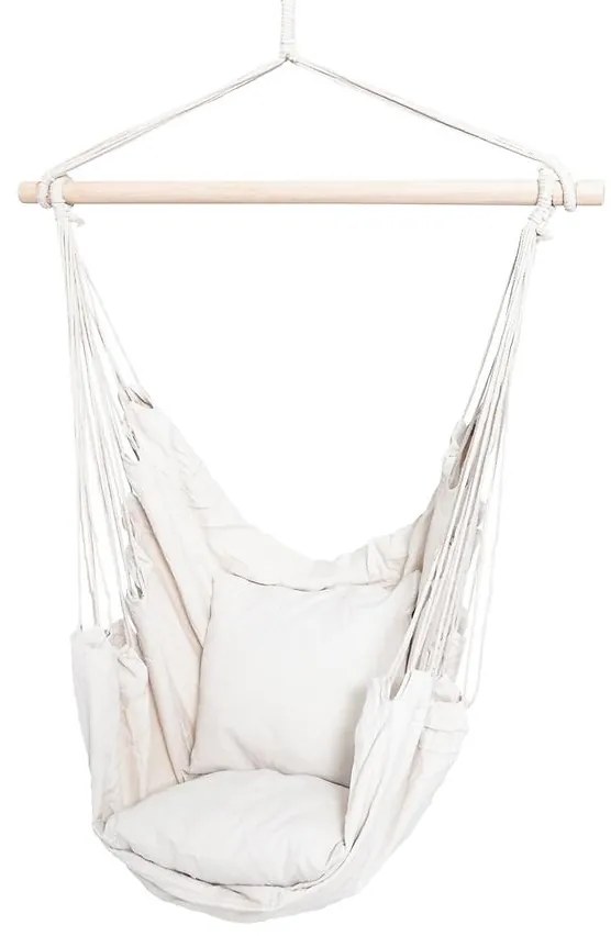 Brazílske závesné kreslo biele