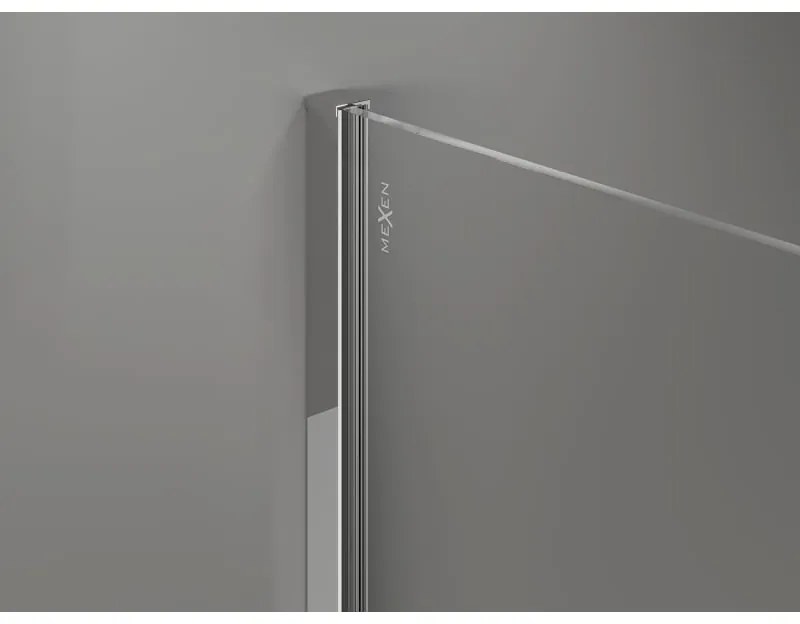 Mexen, Mexen Kioto-X sprchová stena 60 x 200 cm, grafit 10 mm, chróm - 800-060-101-01-40-X