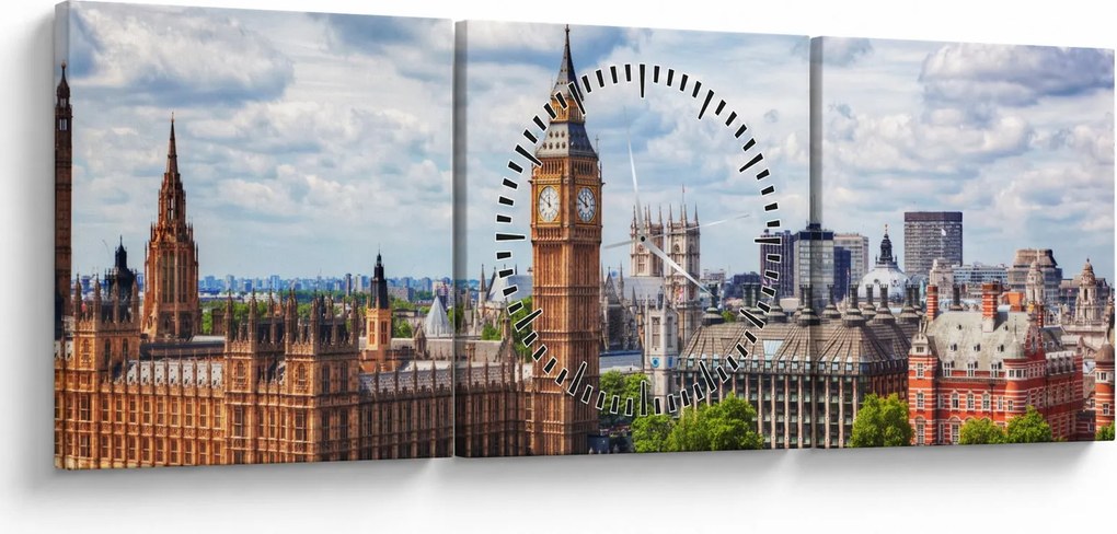 Obraz - Big Ben (s hodinami) (90x30 cm)