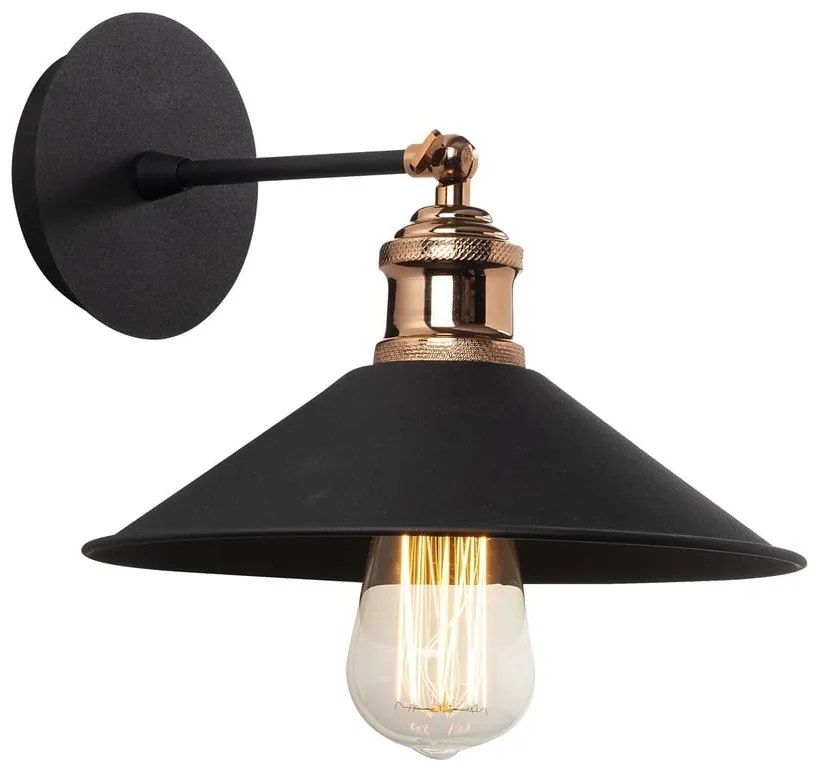 Čierne nástenné svietidlo Berceste – Opviq lights