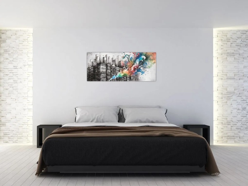 Obraz - Priemyselný život (120x50 cm)
