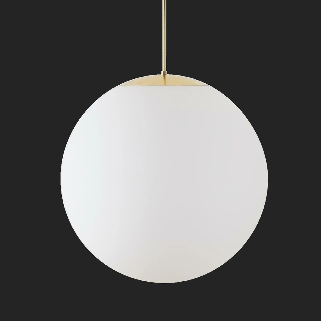 Osmont 62124 Adria P5 Hp závesné sklenené svietidlo mosadz leštená biela IP4