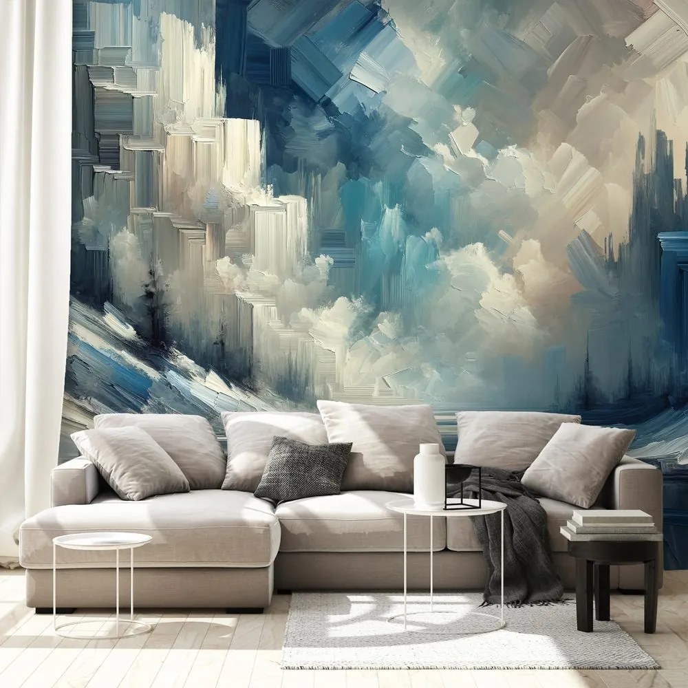 Samolepiaca tapeta impresionistická zimná krajina