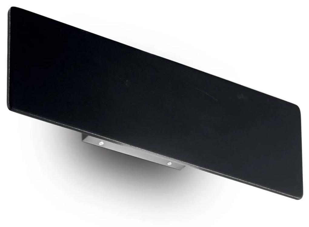 Nástenné LED svietidlo Zig Zag čierne, šírka 29 cm