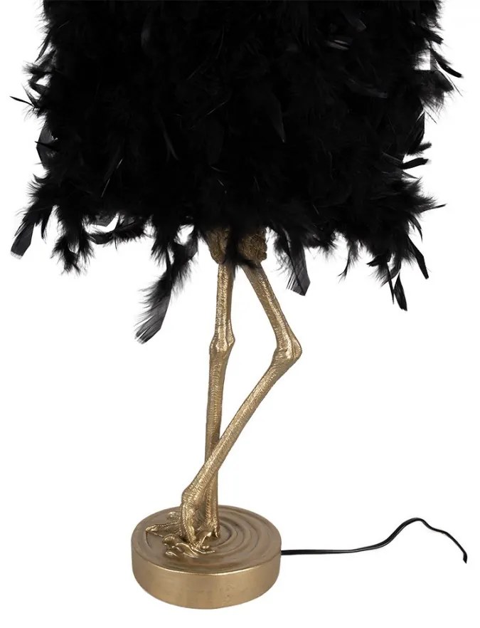 Zlato čierna dekor lampa PŠTROS