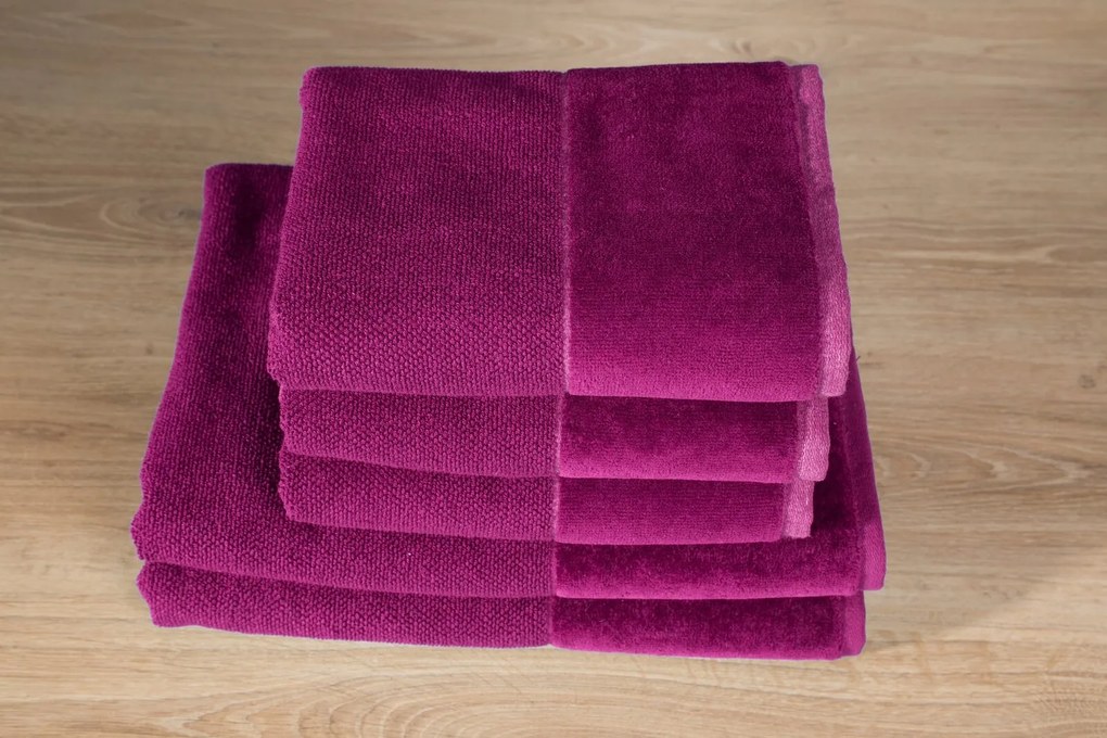 BAVLNENÝ UTERÁK LUCY12 SADA 3KS 70X140 CM AMARANT