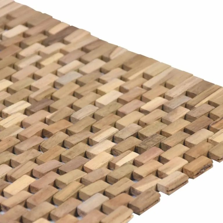 Protišmyková podložka do kúpeľne, teak, 80,5 x 48 cm