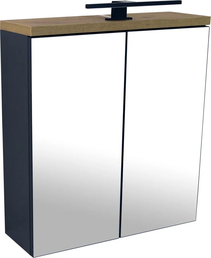 Comodo Zrkadlová skrinka Orion L 60 ZS LED-B s osvetlením Any LED 30 B, čierna