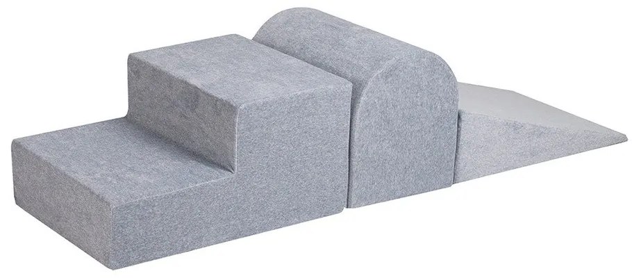 Svetlosivé zamatové penové ihrisko 45x143x30 cm Montessori – Meowbaby