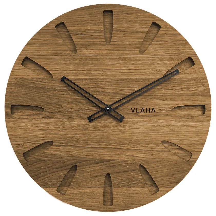 Dubové hodiny Vlaha s čiernymi ručkami VCT1022, 45cm
