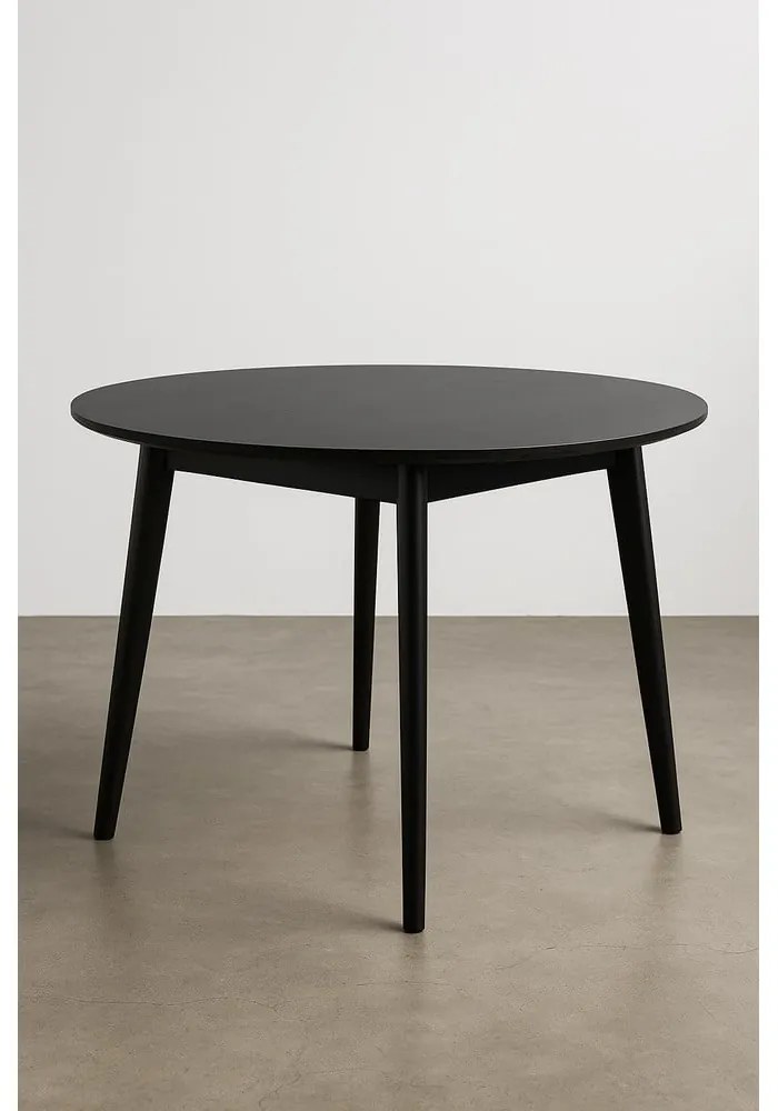 Okrúhly jedálenský stôl s čiernou doskou 105x105 cm Vojens – House Nordic