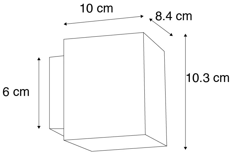 Nástenná lampa biela štvorcová - Sola