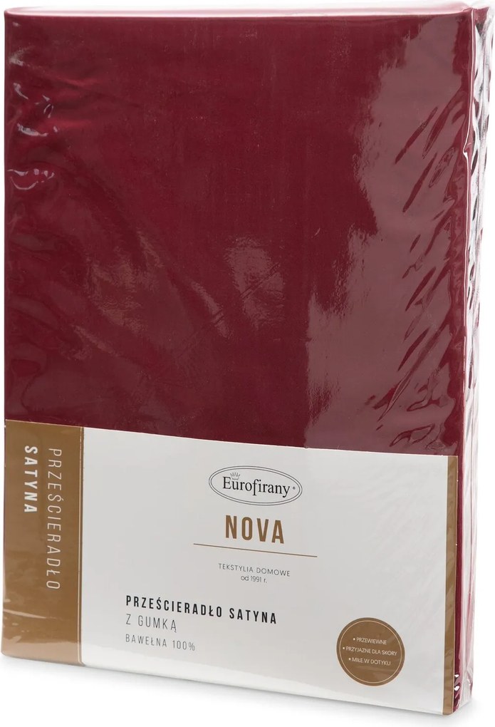 MAKOSATÉNOVÉ PRESTIERADLO NOVA3 140X200 CM ČERVENÉ