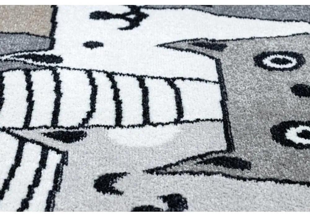 Detský kusový koberec Mačky sivý 160x220cm