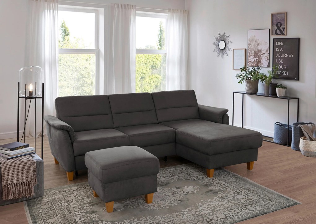 XXXLutz ROHOVÁ SEDAČKA, textil, sivá Sit & More - Sedačky - 000144019716