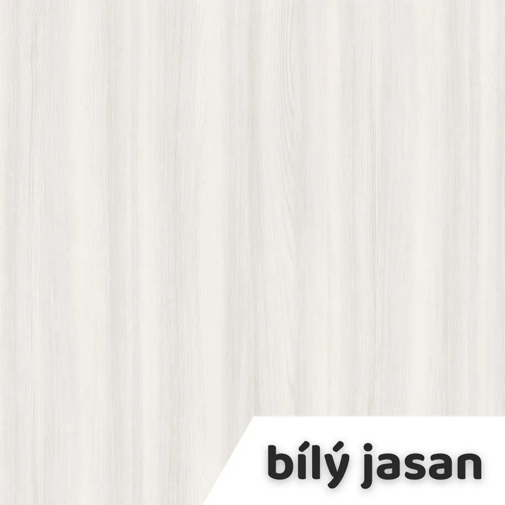 Výškovo nastaviteľný stôl OfficeTech Long, 260 x 80 cm, biela podnož, biely jaseň