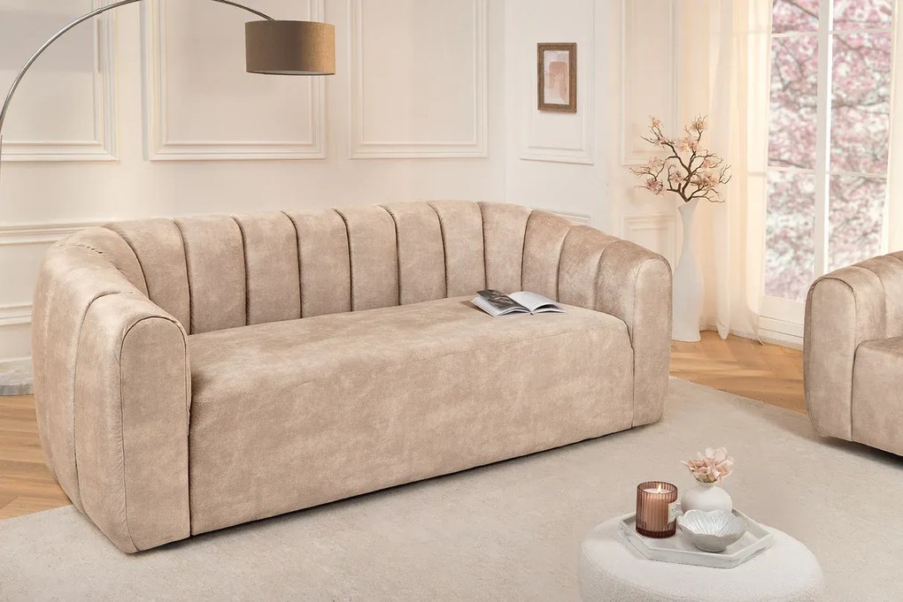 Pohovka BABYLON 200 cm velvet béžová