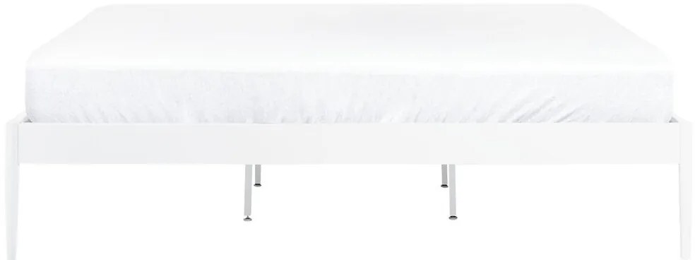 Kovová posteľ 180 x 200 cm biela VAURS Beliani