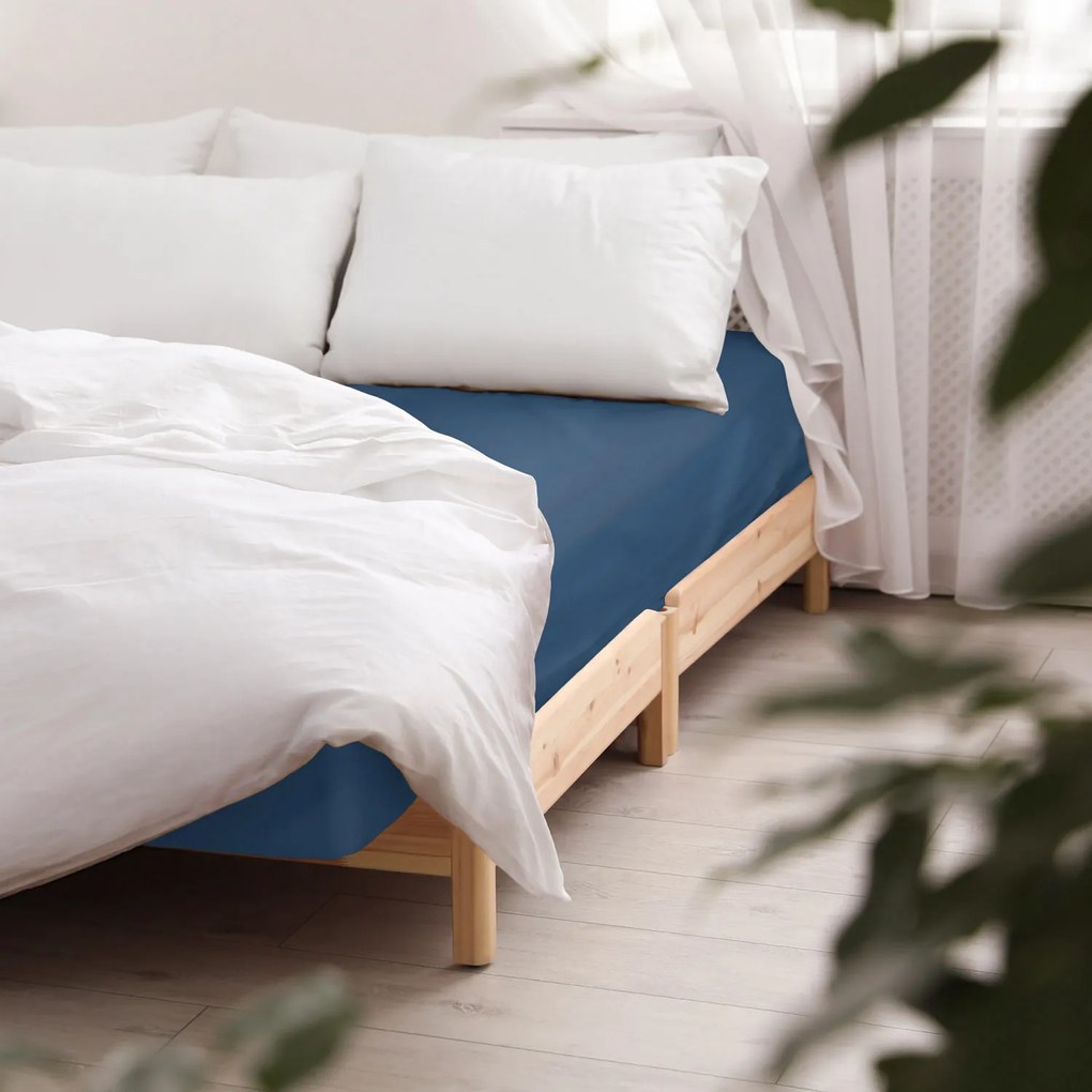 SATÉNOVÉ PRESTIERADLO 011 200X220 CM TMAVOMODRÉ