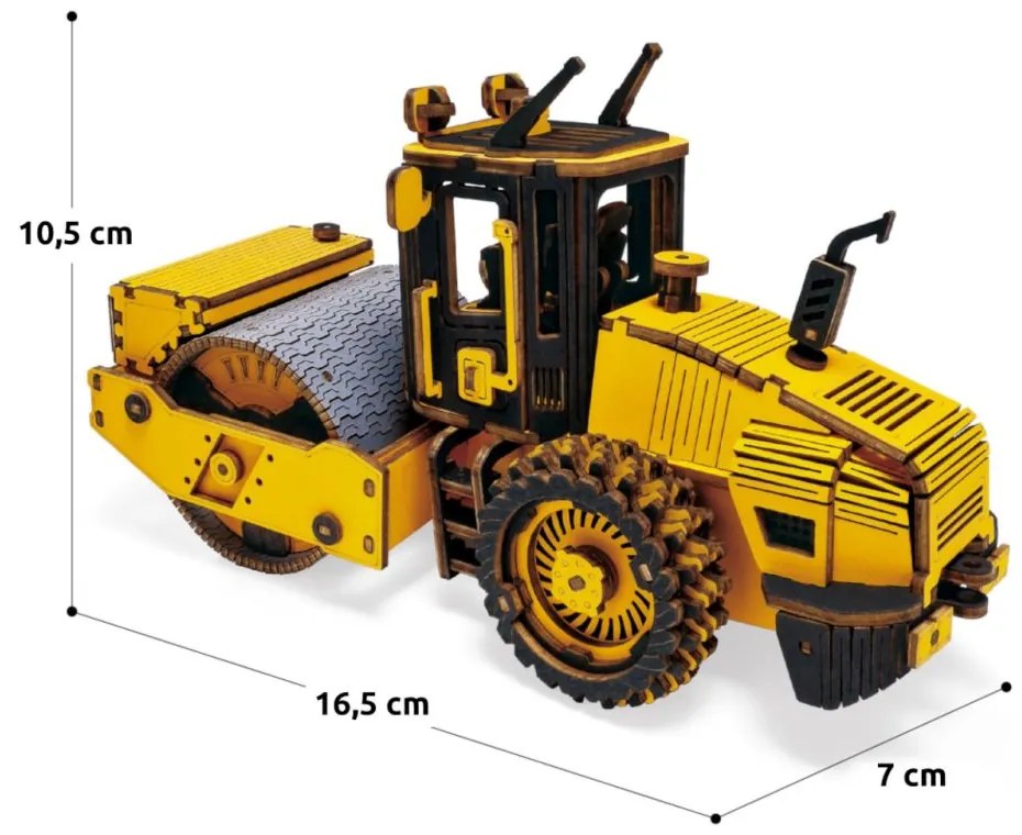 Robotime Rokr 3D dřevěné puzzle Silniční válec 149 ks