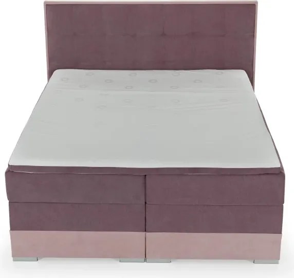 Posteľ Boxspring Damasia 200 x 180, čierna / biela (DMS 01)