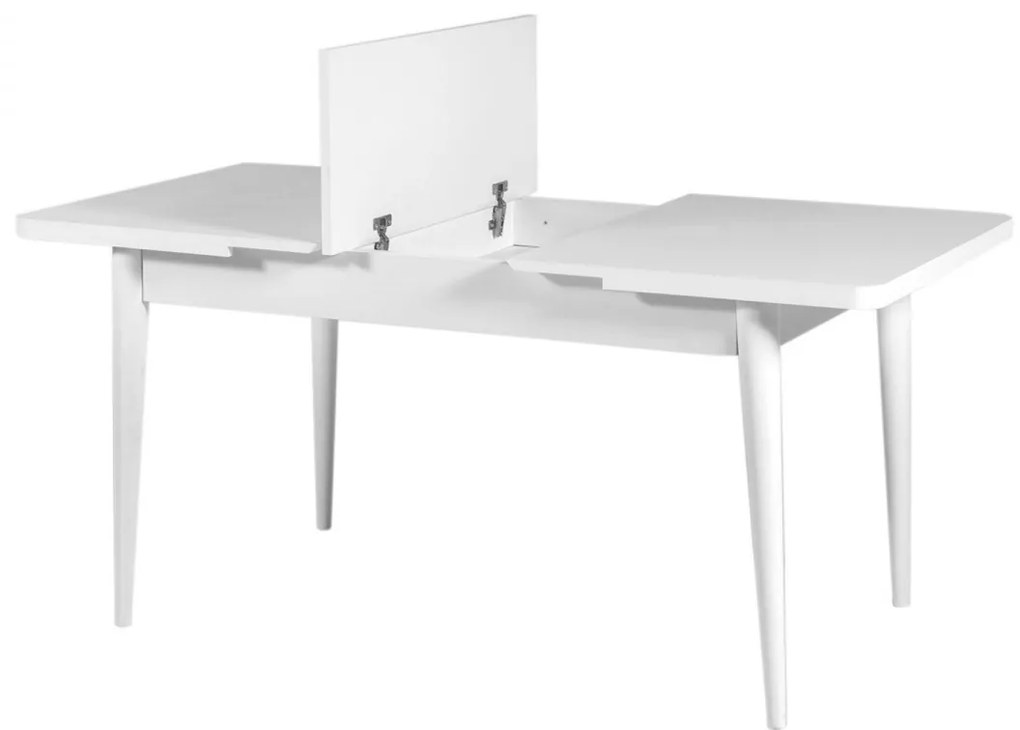 Jedálenský rozkladací stôl Vina 129/163 cm biely
