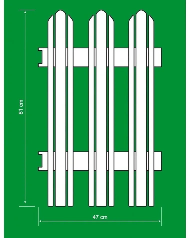 Záhradný plôtik Mega antracit, 4,7 m