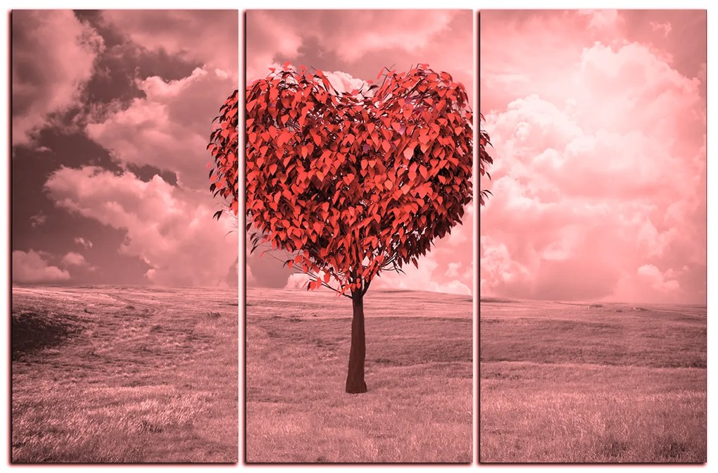 Obraz na plátne - Srdce v tvare stromu 1106QB (105x70 cm)