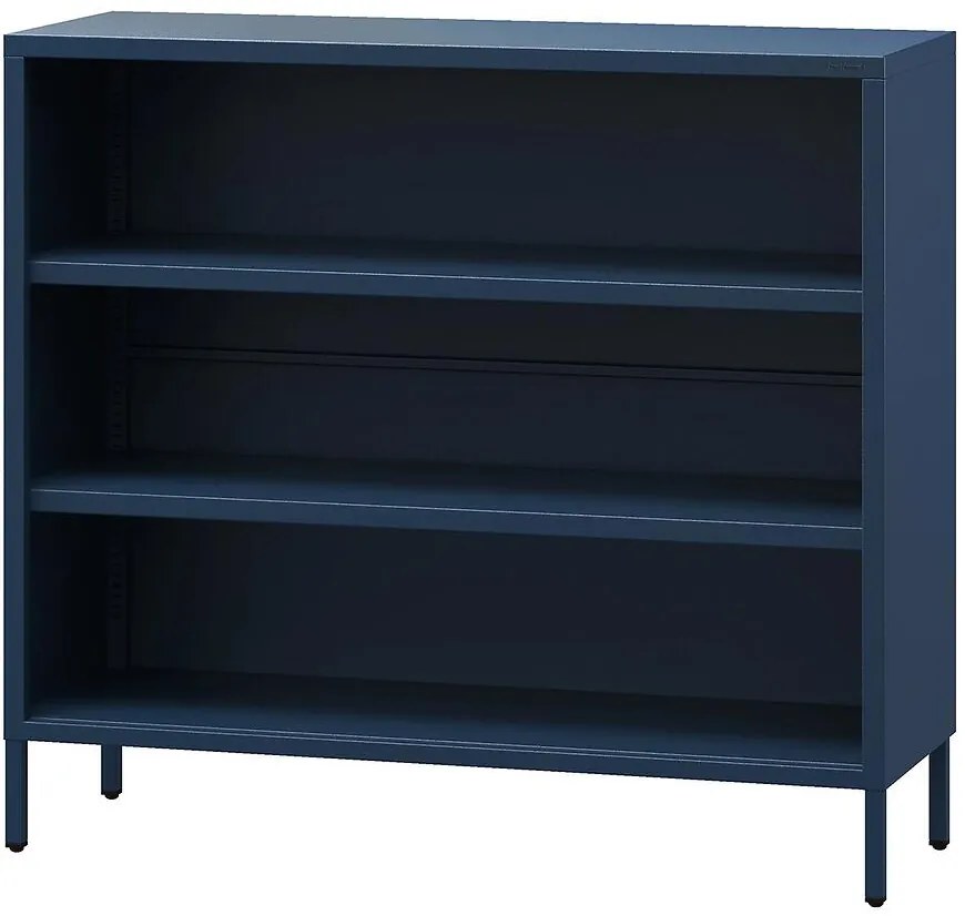 Kovový regál nízky Luca Modern Dark Blue