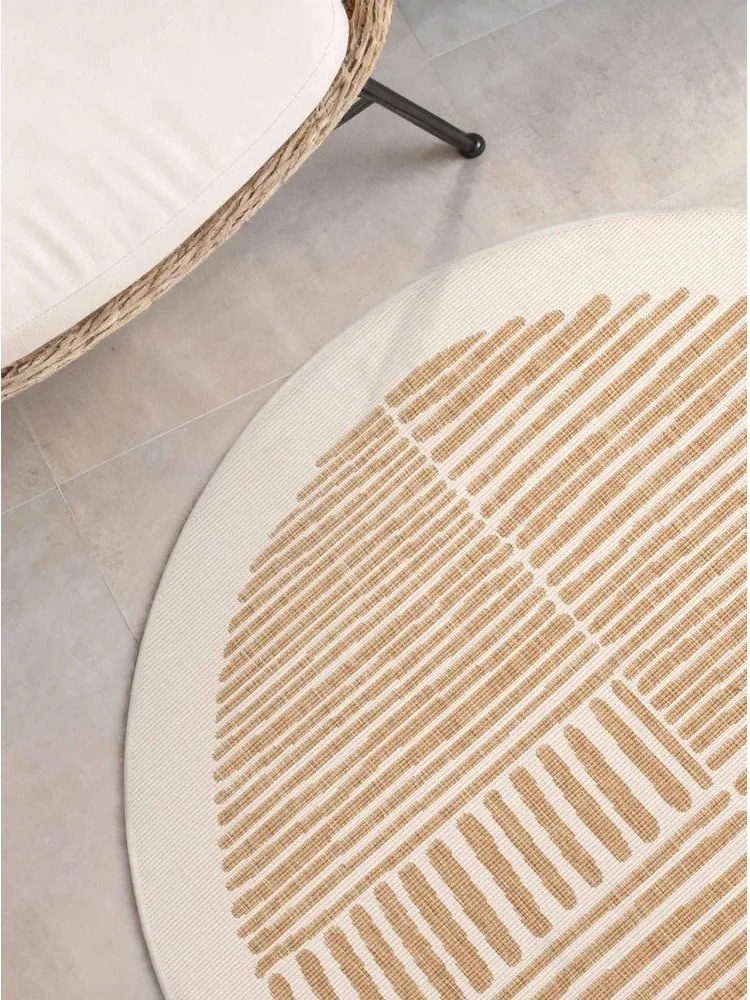 Krémovobiely/v prírodnej farbe okrúhly vnútorný a vonkajší koberec ø 160 cm Haringey Bounds – Ted Baker