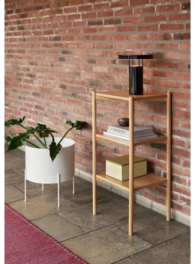 Čierna LED stmievateľná stolová lampa s kovovým tienidlom (výška 28 cm) BringMe – Hübsch