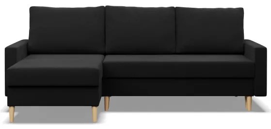 Rohová rozkladacia sedačka BLANK Comfort čierna