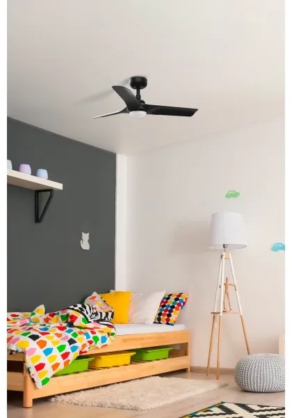 FARO 33825-1TW-LED Stmiev. ventilátor HEY S LED/10W/230V 2700/4000/6000K černá+DO