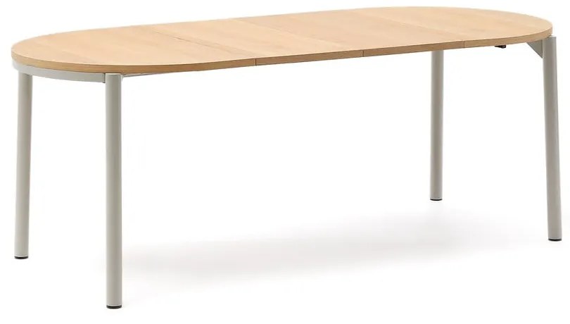 Rozkladací jedálenský stôl s doskou v dubovom dekore v prírodnej farbe 90x120 cm Montuiri – Kave Home