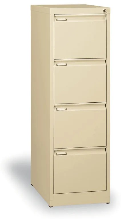 Kovona Kovová kartotéka A4, 4 zásuvky, béžová