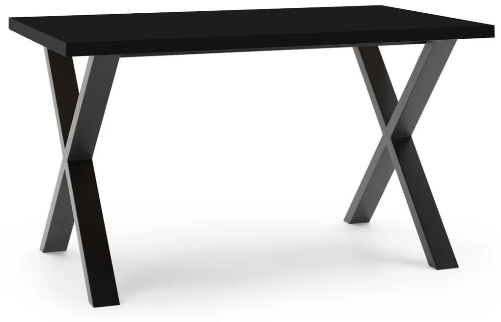 Rozkladací jedálenský stôl ARTEM čierna matná Rozmer stola: 120/220x80cm