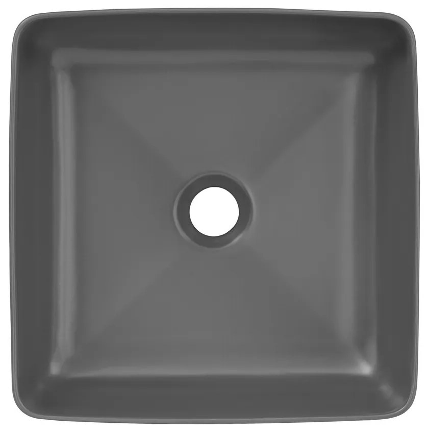 Keramické umývadlo na dosku Slim 37 cm šedé