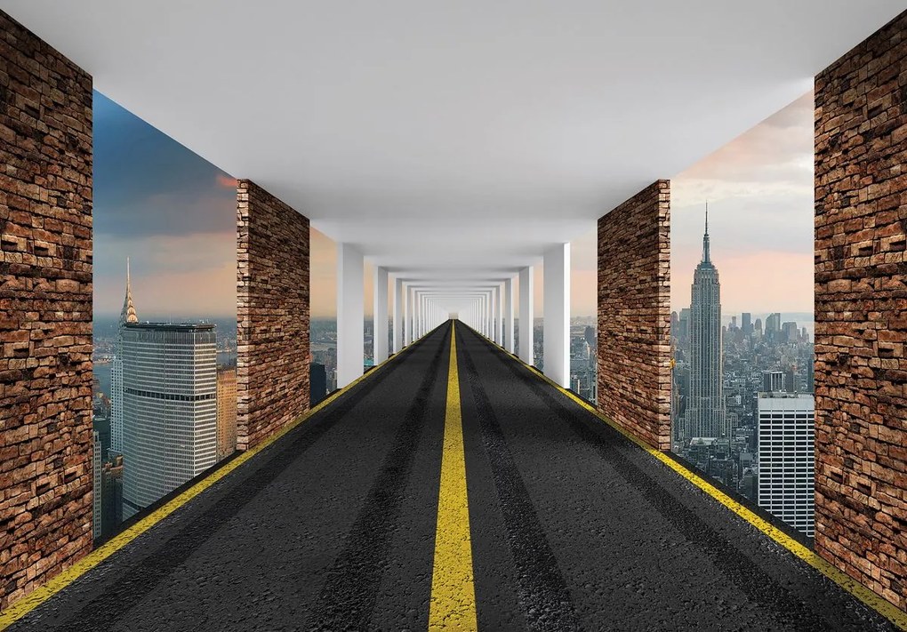 Fototapeta - Cesty 3D, New York (254x184 cm)