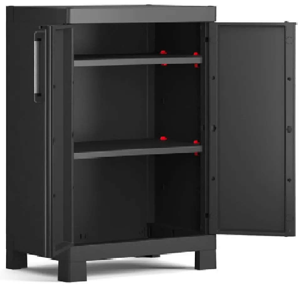 KIS Skriňa DETROIT nízka 65 cm, čierna