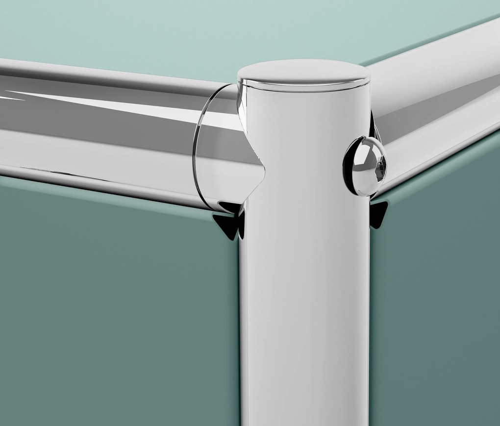 Kovový odkladací stolík »CN3« s 1 výklopným priečinkom, šalviový