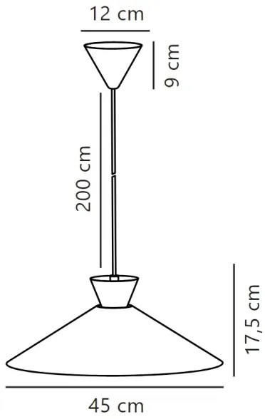 Nordlux - Luster na lanku DIAL 1xE27/40W/230V pr. 45 cm čierna