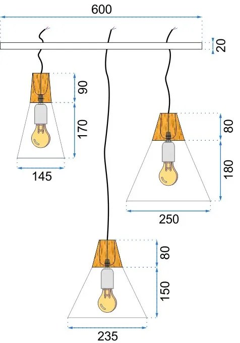 Dekorstudio Retro stropná lampa Loft Scandi CP biela