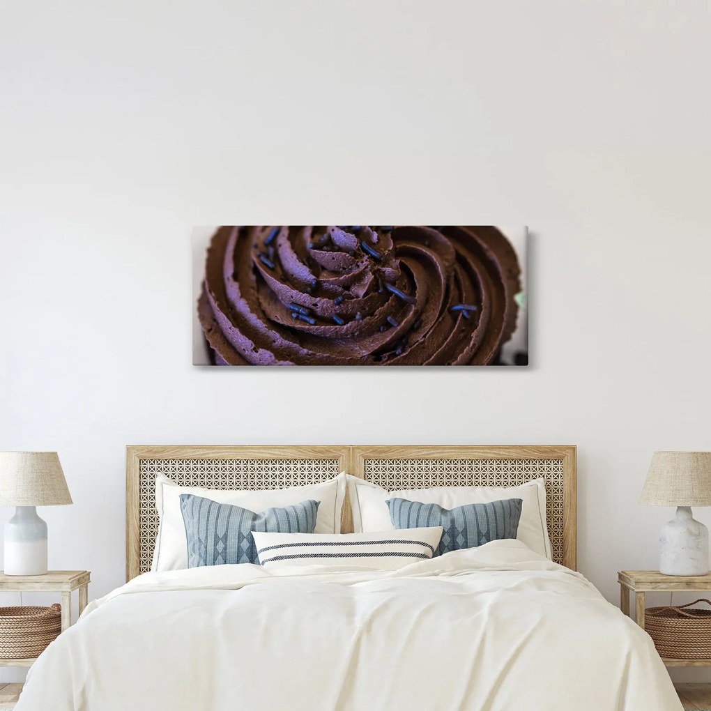 Obraz - Čokoládový Cupcake (120x50 cm)