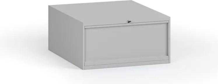 Závesná zásuvka na náradie k pracovným stolom, 1 zásuvka, 510 x 592 x 255 mm, sivá