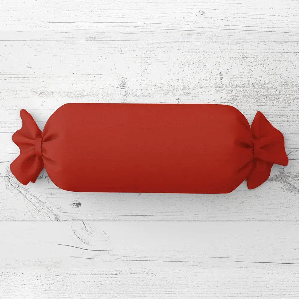 Biante Vankúš valec bonbon Rongo RG-088 Tehlovo červený 15x40 cm