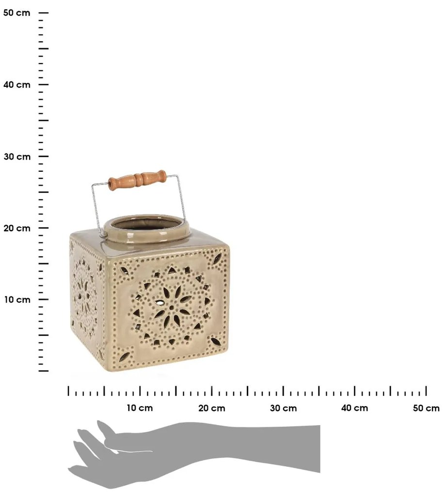 LAMPÁŠ KIM3 16X16,5 CM TMAVOBÉŽOVÁ
