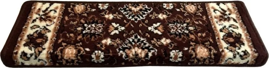 Sintelon Nášľapy na schody Practica hnedý obdĺžnik, samolepiaci - 24x66 obdélník (rozměr včetně ohybu)