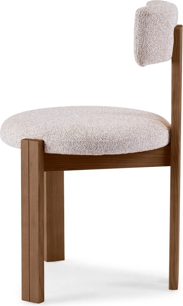 Jídelní židle Matteo z masivu krémová/hnědá