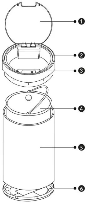 Odpadkový kôš JUNK biely 17 l